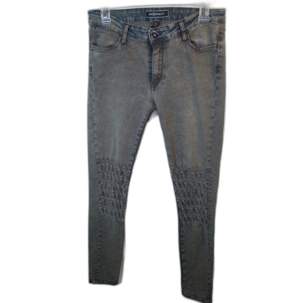 Brockenbow Emma Skinny Med Waist Women's Jeans Army Cloud Size 30